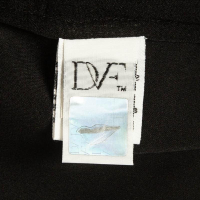 Nero Diane von Furstenberg Top Becky in seta stampata nera S in vendita