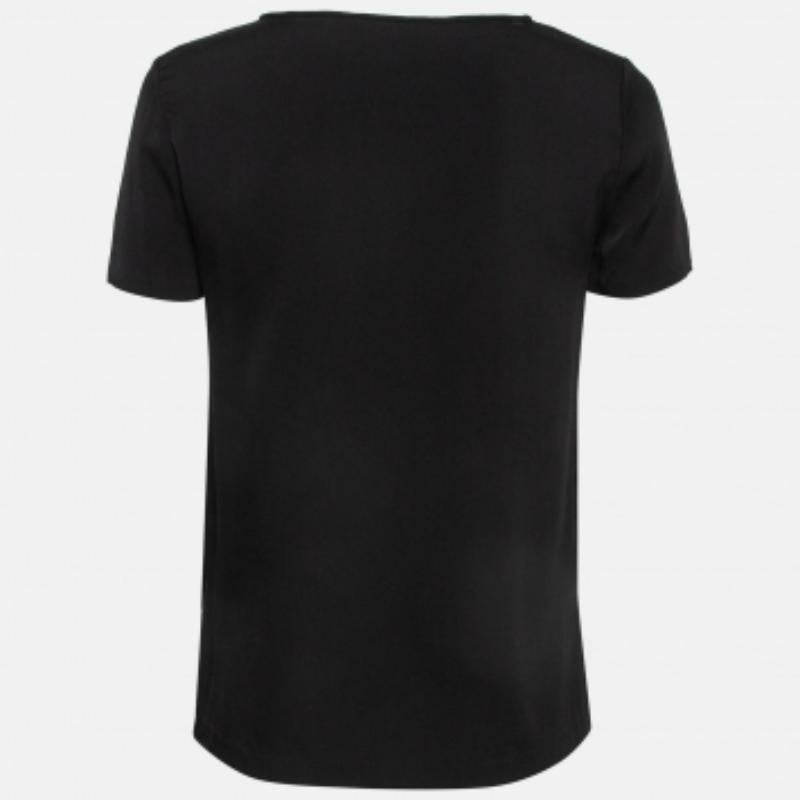 Donna Diane von Furstenberg Top Becky in seta stampata nera S in vendita