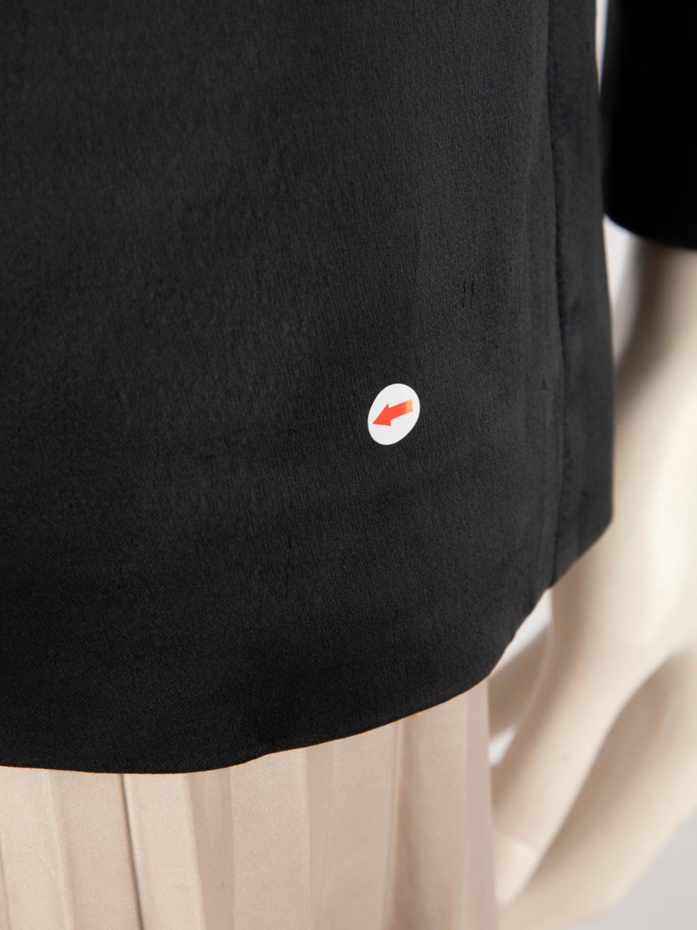 Blazer à panneaux en satin noir Diane von Furstenberg Taille XXS en vente 2