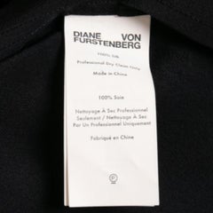 Diane Von Furstenberg Black Silk Neck Tie Detail Flared Mini Dress XXS