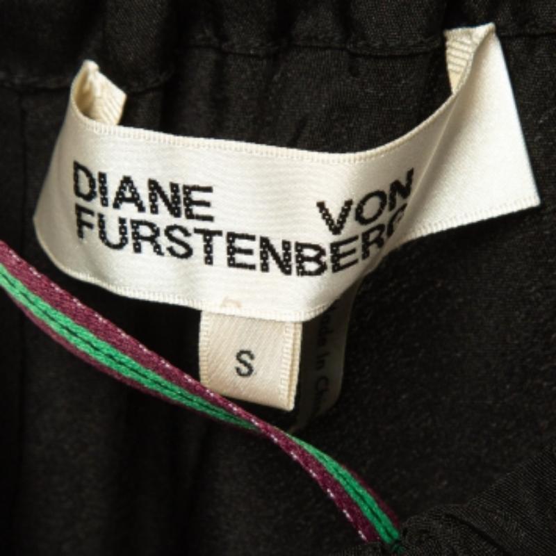 Diane von Furstenberg - Top à nouer en soie noire S Pour femmes en vente