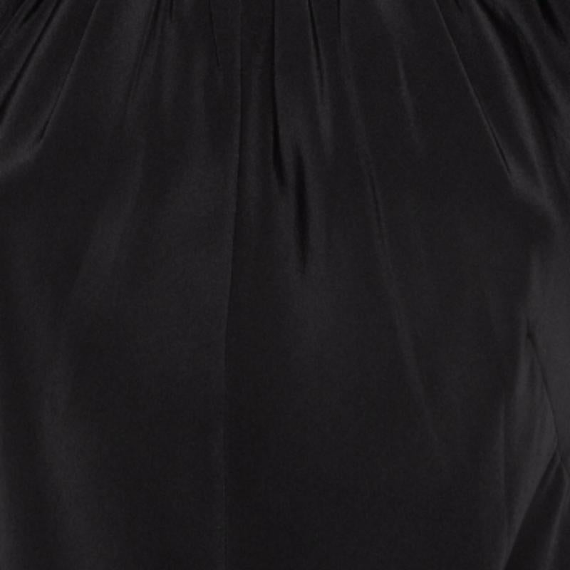 Diane von Furstenberg - Top à nouer en soie noire S en vente 1