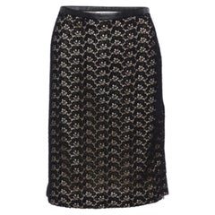 Diane von Furstenberg Mini Gonna in Pizzo Ghiandaia Nera I.L.A.