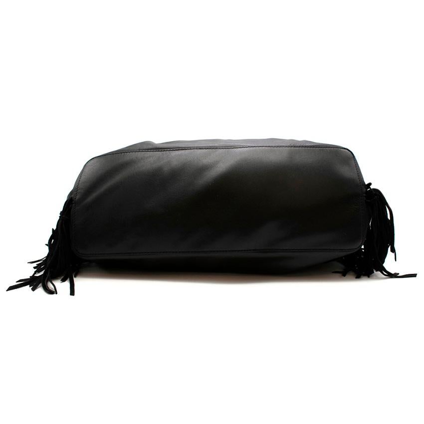 Diane von Furstenberg Black Sutra Leather Fringe Bag For Sale 2