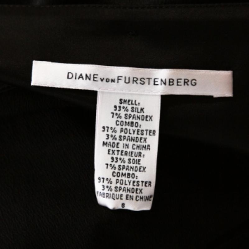 Donna Diane von Furstenberg - Vestito a turni in seta nera Von Furstenberg M. in vendita