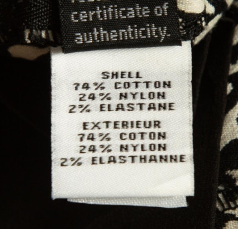Gris Diane von Furstenberg Black/White Pantalon skinny en coton mélangé imprimé abstrait S.S. White en vente