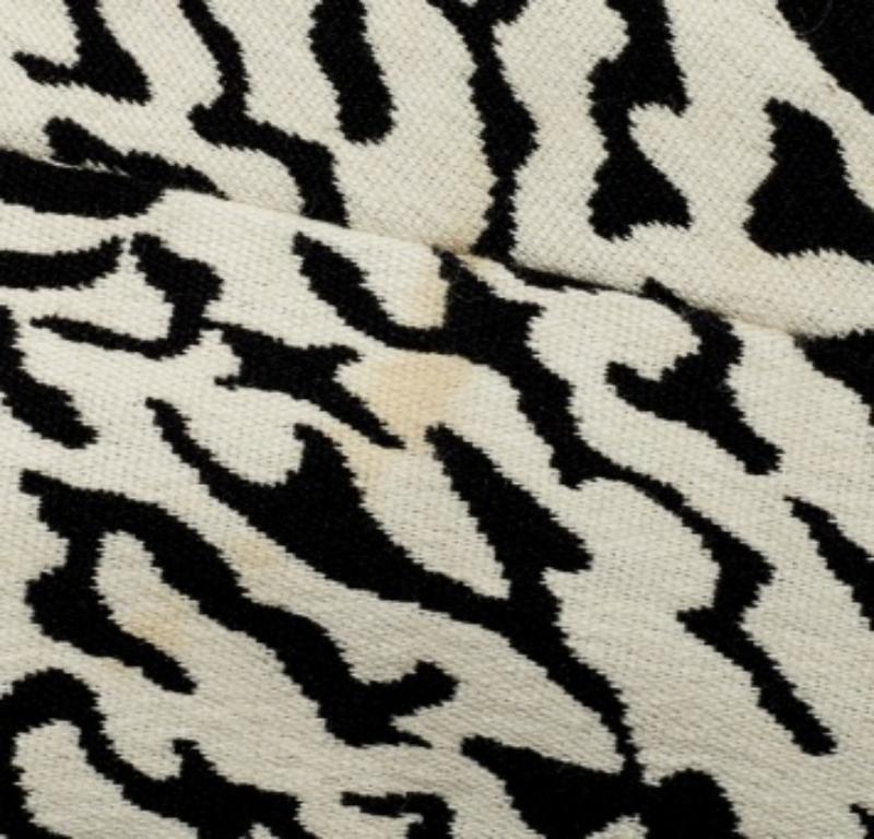 Diane von Furstenberg Black/White Pantalon skinny en coton mélangé imprimé abstrait S.S. White en vente 1