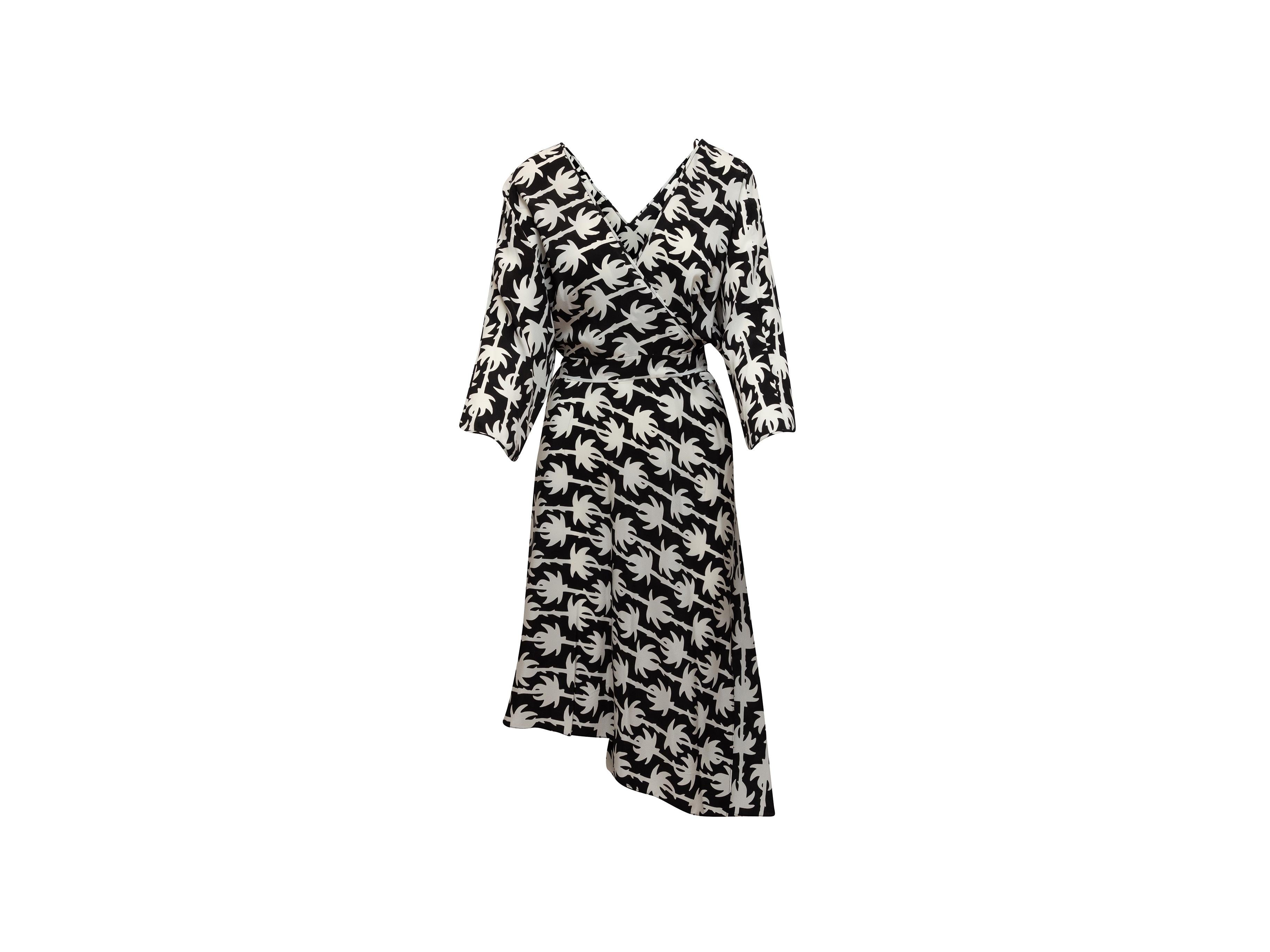 diane von furstenberg black and white dress