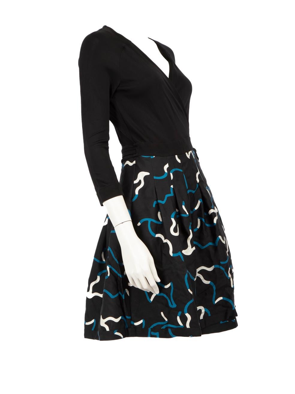 CONDITION is Never worn, with tags. No visible wear to the dress is evident on this new Diane Von Furstenberg designer resale item. Please note the printed skirt has an inconsistency in colour due to manufacturing flaws.
 
 
 
 Details
 
 
 Black
 
