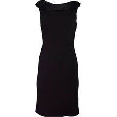 Diane von Furstenberg Black Wool Dress Sz 6