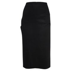 Diane von Furstenberg Jupe fourreau plissée en laine noire L