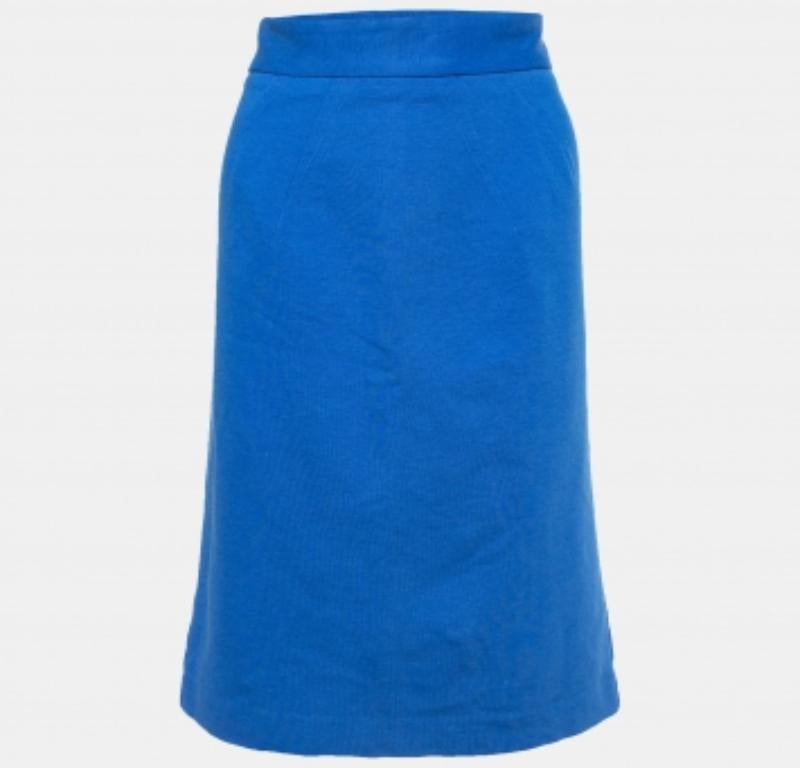 Diane von Furstenberg Falda Courgarette de Punto de Algodón Azul L en venta 2