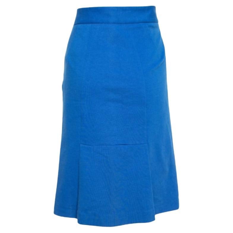 Diane von Furstenberg - Gonna Courgarette in maglia di cotone blu L.