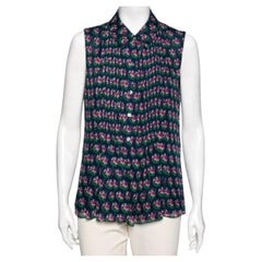 Diane von Furstenberg - Top senza maniche con stampa floreale plissettata sul davanti L.