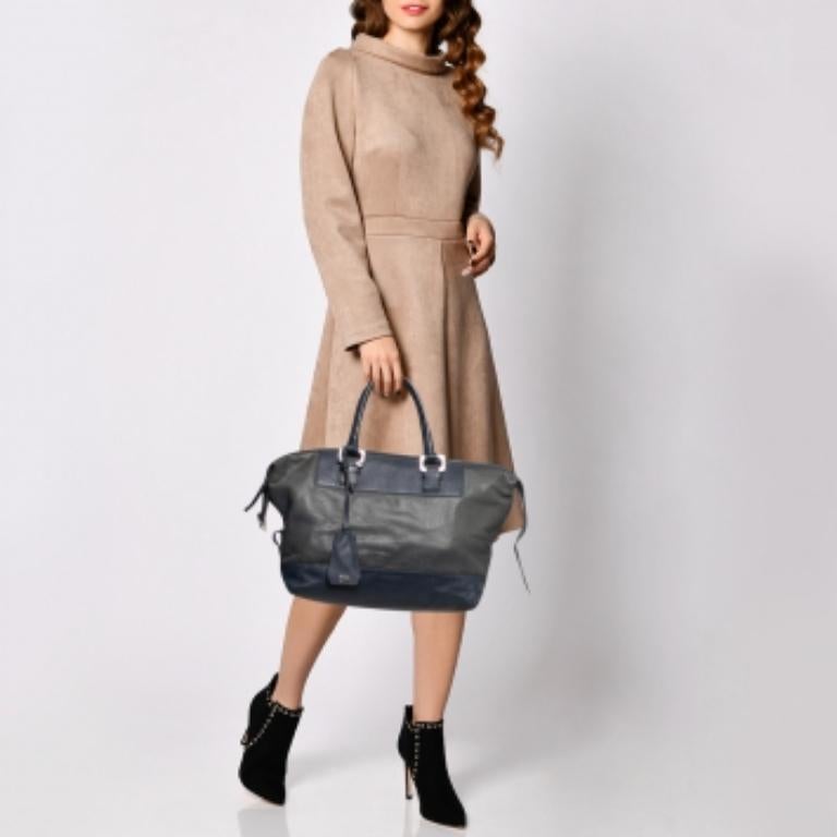 Diane von Furstenberg Blaue Leder Schultertasche im Angebot 5