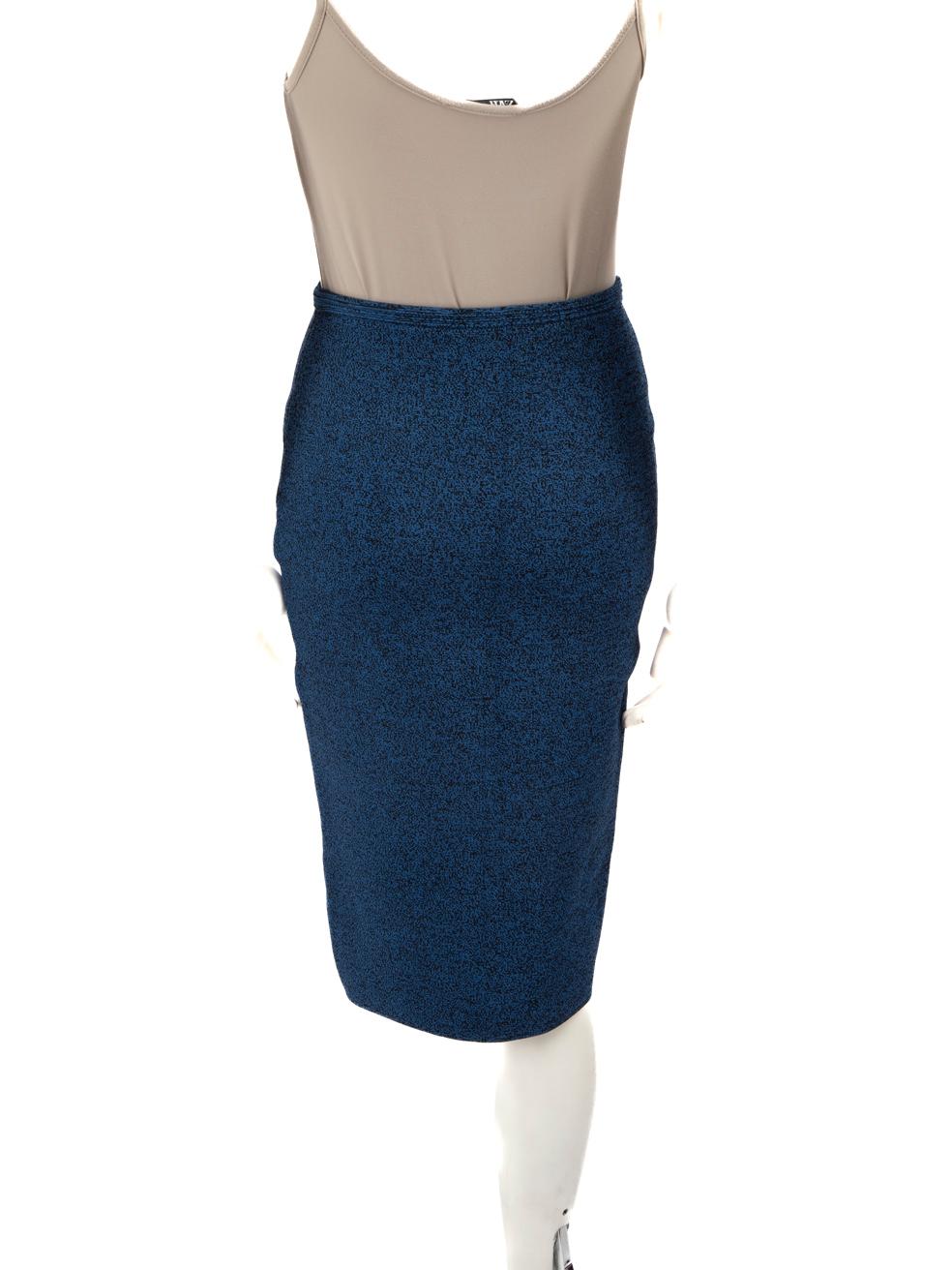 Diane Von Furstenberg Blue Pencil Skirt Size S In Good Condition For Sale In London, GB