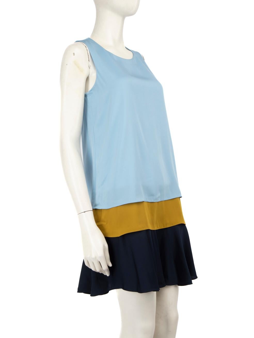 CONDITION is Very good. Minimal wear to the dress is evident. Discolouration to the neckline and lower front. Plucks to the weave on the front, lower back and under the left arm hole on this used Diane Von Furstenberg designer resale item.