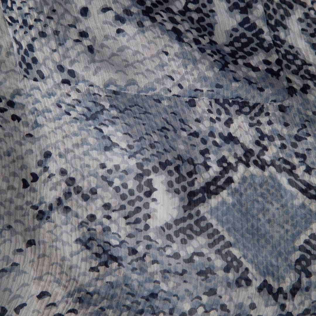 Grigio Diane von Furstenberg - Camicia con stampa serpente in seta blu - taglia XXS in vendita