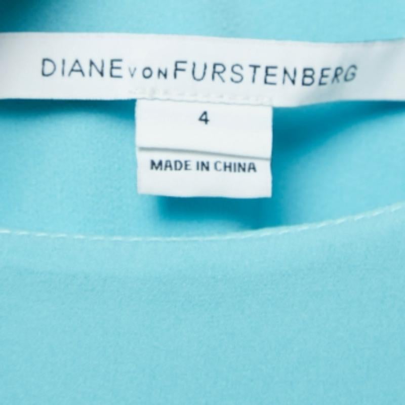 Diane von Furstenberg Maxivestido envolvente de crepé elástico azul S Azul en venta