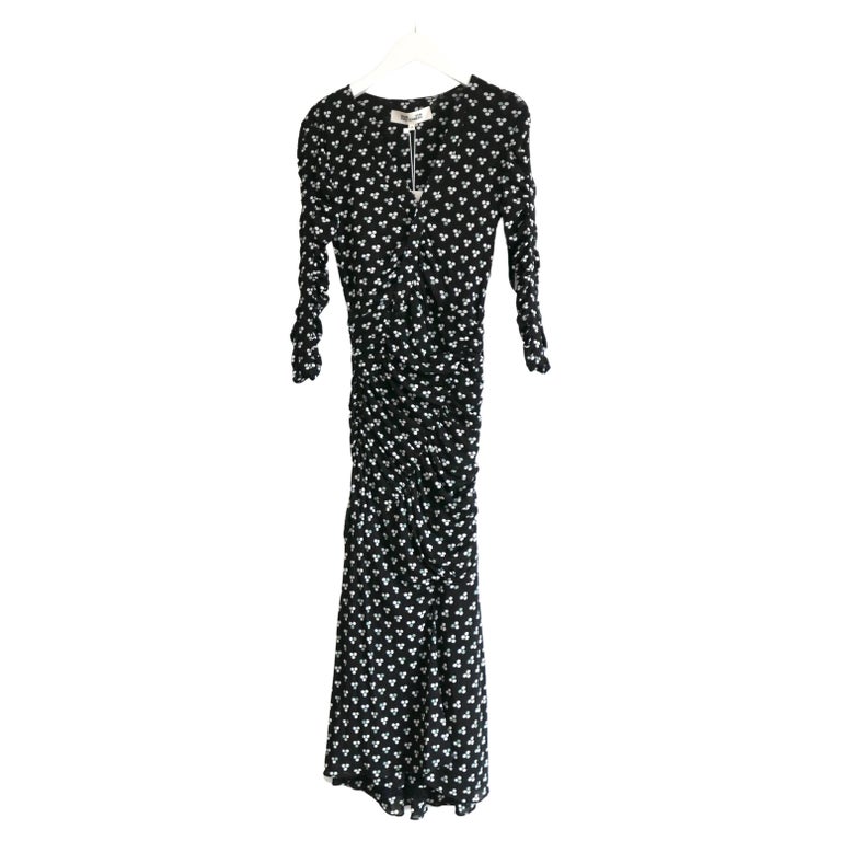 Diane Von Furstenberg Briella ruched mesh dress For Sale at 1stDibs