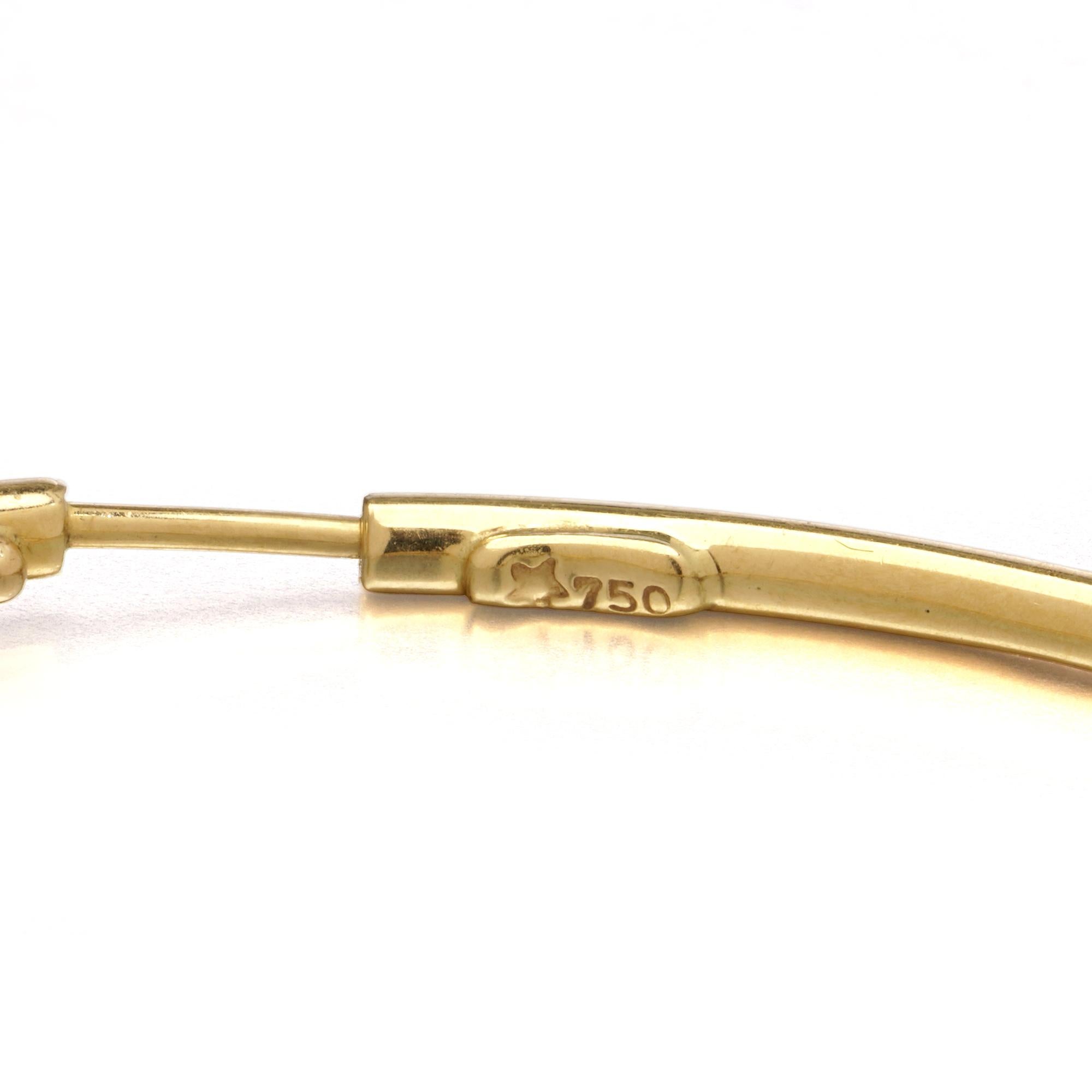 Donna Diane von Furstenberg by H. Stern Orecchini a cerchio con charm a nodi in 18 carati in vendita