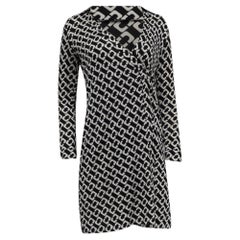 Vestido mini cruzado con estampado de cadenas de Diane Von Furstenberg, de seda multicolor