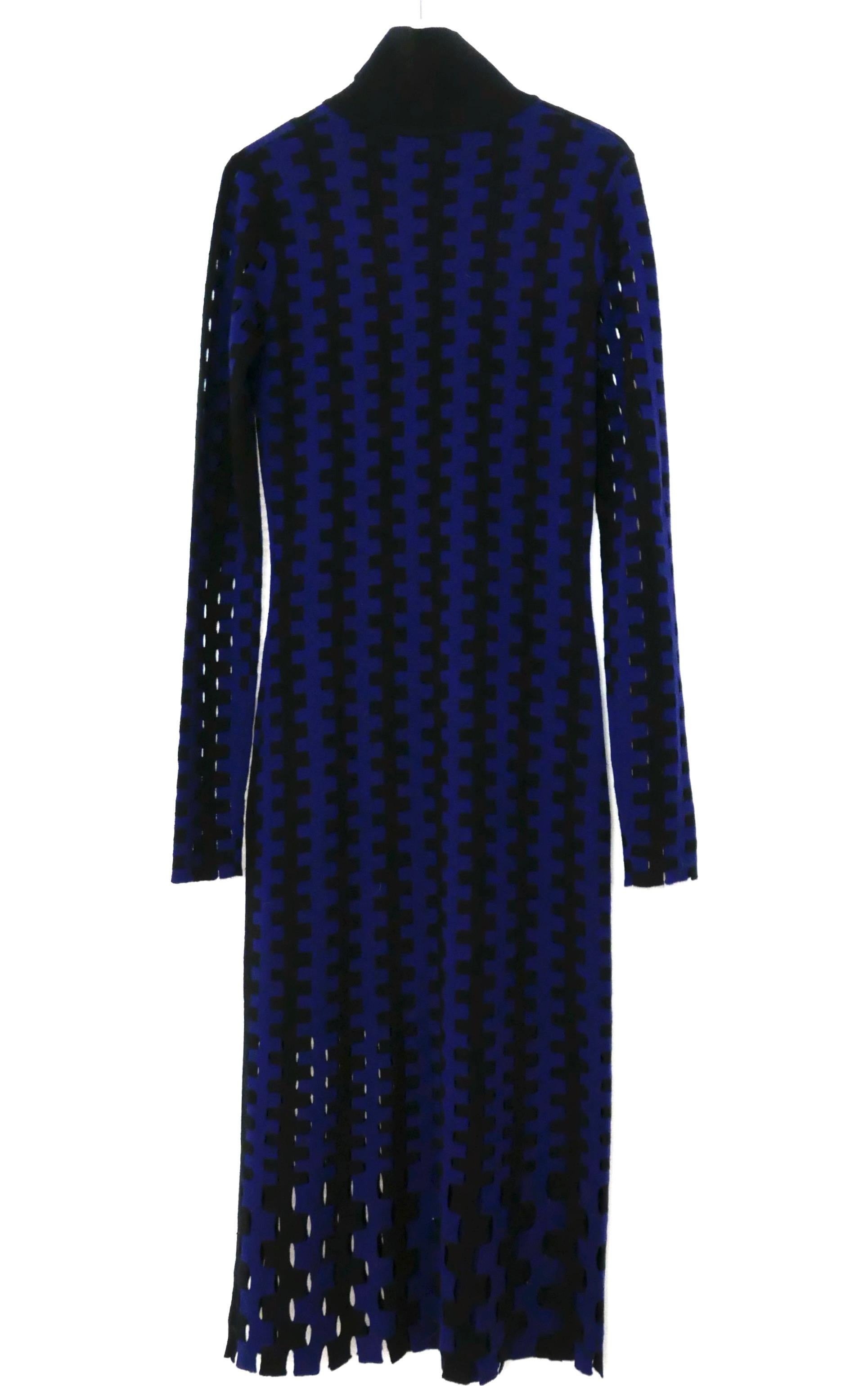 Women's Diane Von Furstenberg Check Knit Dress For Sale