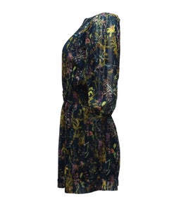 Diane Von Furstenberg Chiffon Print Short Dress in Multicolor Silk