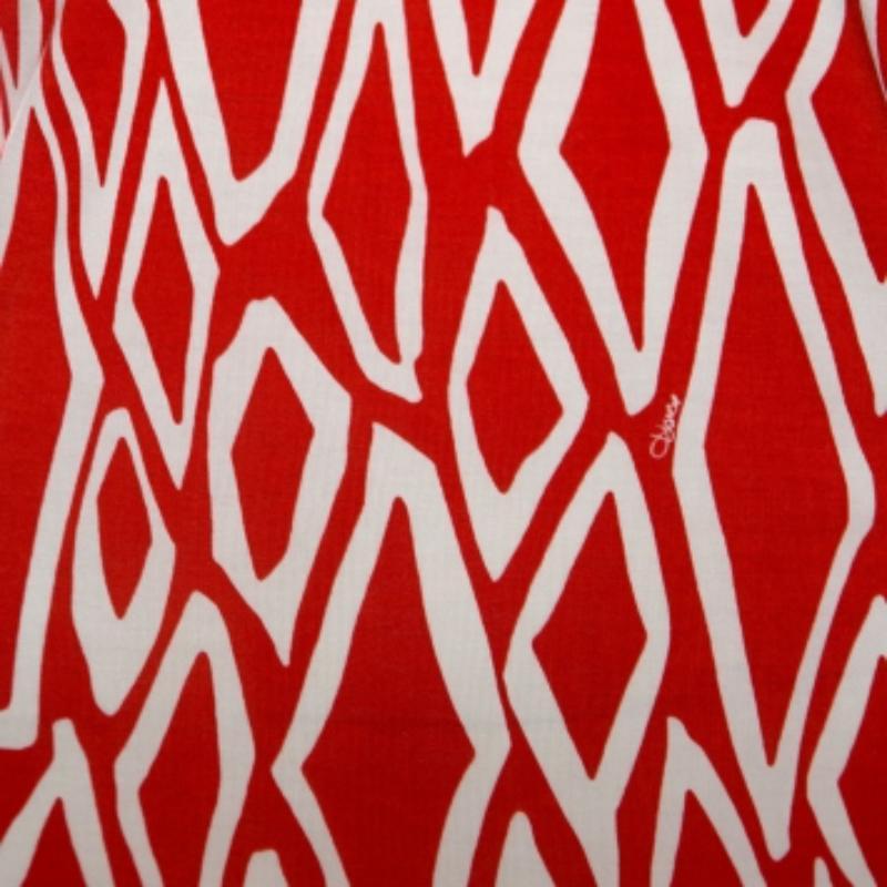 Diane von Furstenberg Korallenrotes Ikat-Print Seidenkleid Reina mit langen Ärmeln L im Zustand „Gut“ im Angebot in Dubai, Al Qouz 2