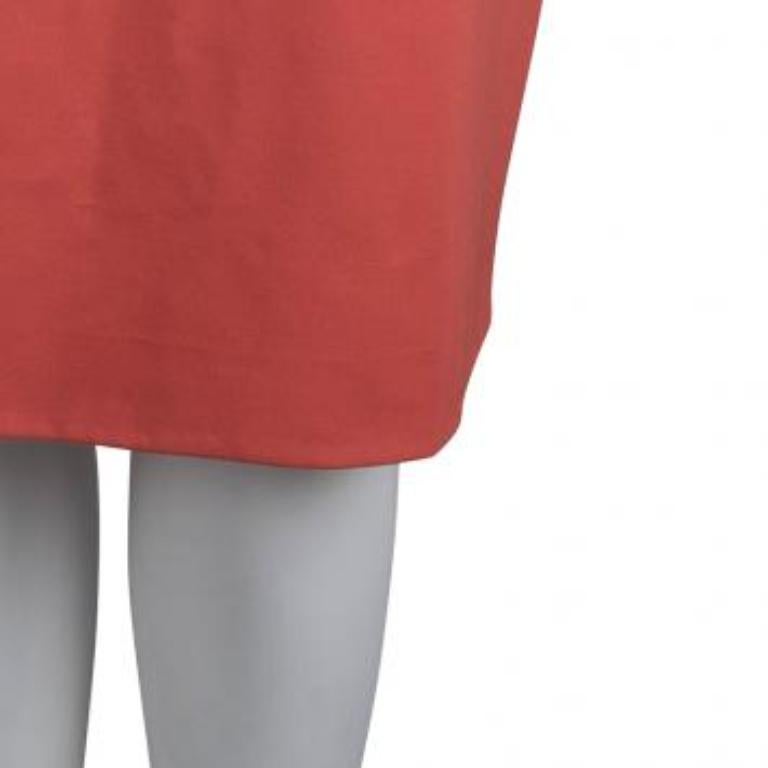 Diane von Furstenberg Koralle Rotes gerafftes Bevina-Kleid aus Stretch-Kurzgeflecht L im Angebot 3