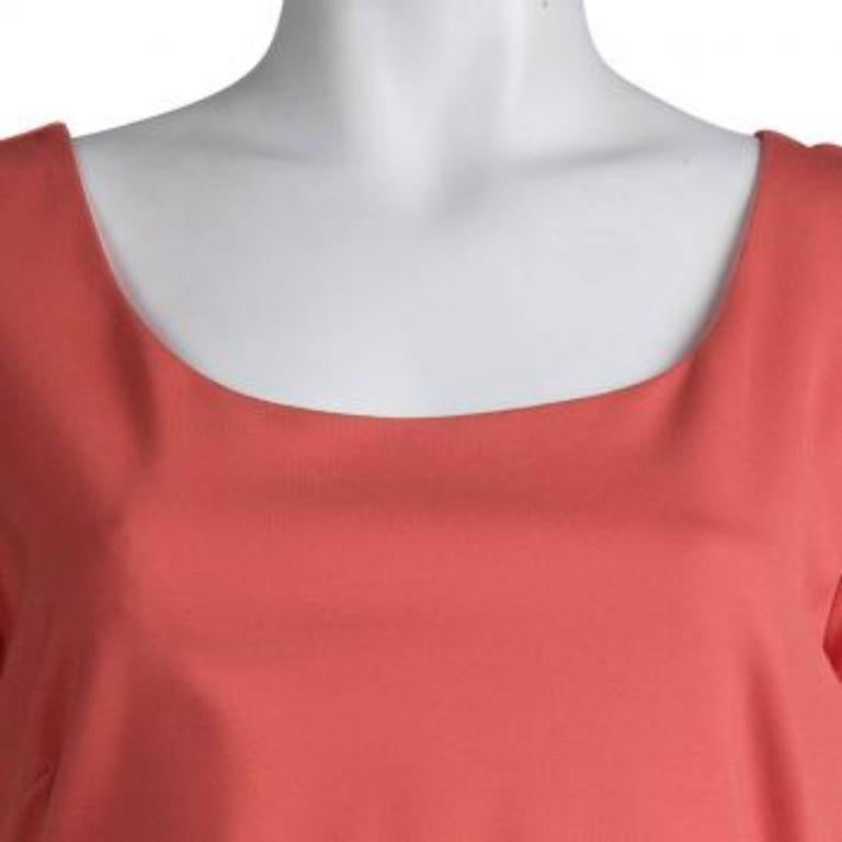 Diane von Furstenberg Koralle Rotes gerafftes Bevina-Kleid aus Stretch-Kurzgeflecht L im Angebot 4