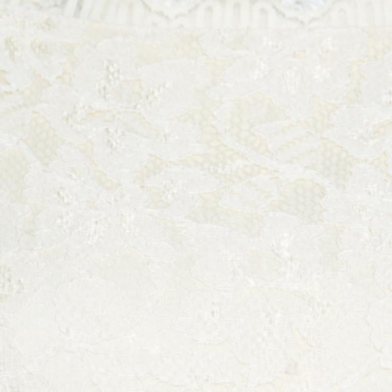 Diane Von Furstenberg - Robe crème à manches longues en dentelle Zarita S Pour femmes en vente