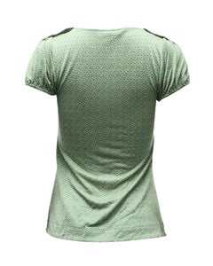 Diane Von Furstenberg Bluse mit Punktmuster aus grüner Seide