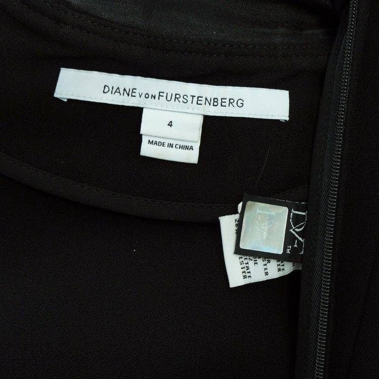 DIANE VON FURSTENBERG DVF Pandora Schwarzes Rüschen ...