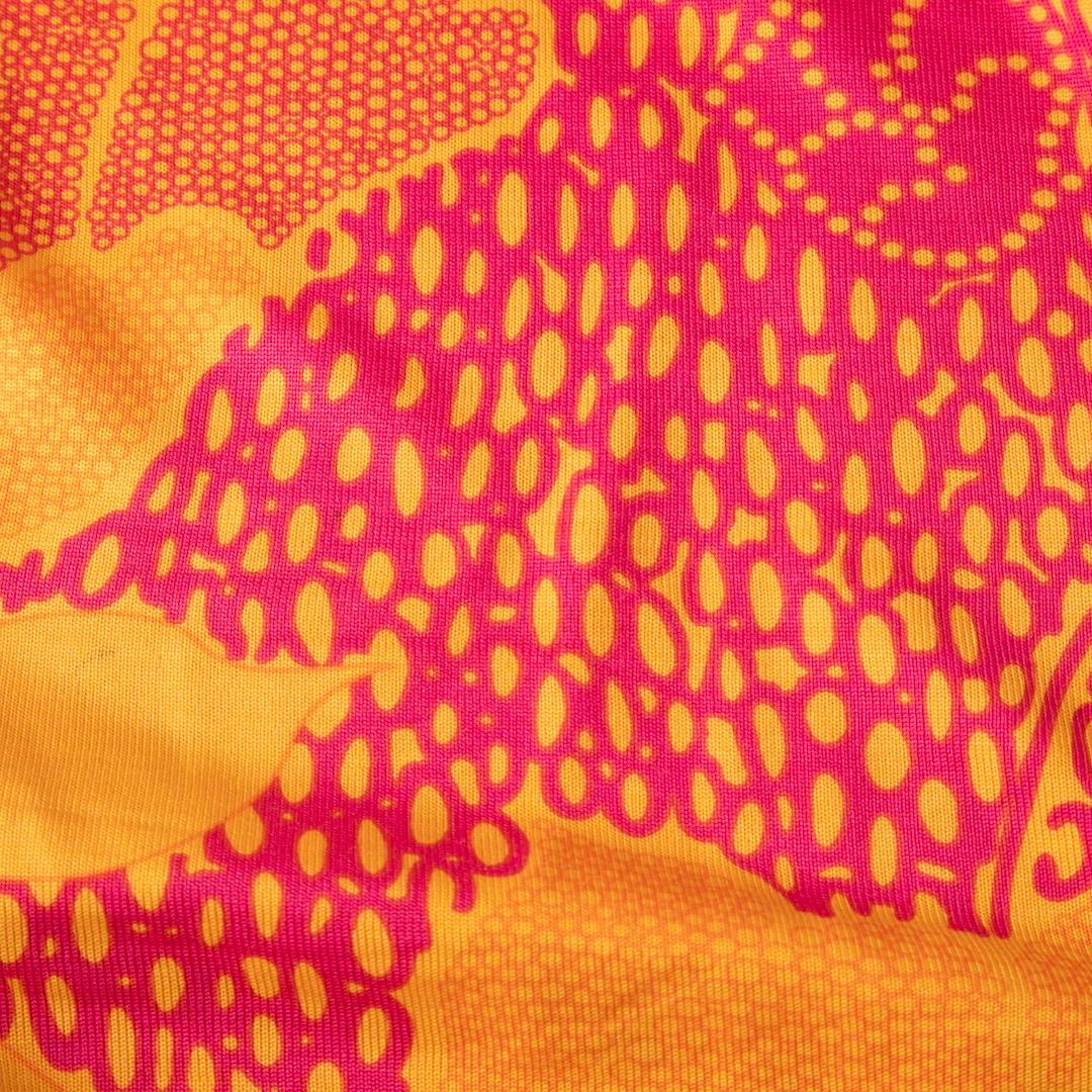 Orange Diane Von Furstenberg Floral Long Sleeve Dress Size XXS For Sale