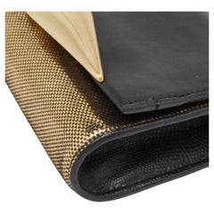 Diane Von Furstenberg - Pochette Carolina Lips en cuir et lézard doré