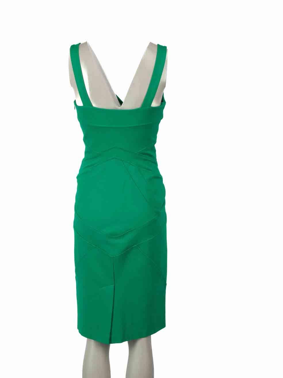 Diane Von Furstenberg Green Benny Bodycon Dress Size S In Excellent Condition For Sale In London, GB