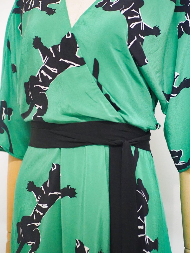 Diane Von Furstenberg green black dress at 1stDibs Diane Von Furstenberg green black dress at 1stDibs