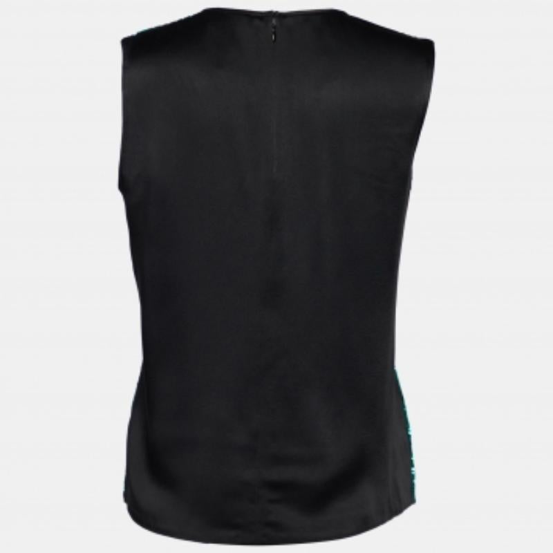Camiseta de tirantes con lentejuelas Diane von Furstenberg Verde P en Excelente estado para la venta en Dubai, Al Qouz 2