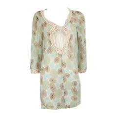 Diane Von Furstenberg Green Sheer Beach Coverup Size S