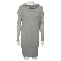 Used Diane von Furstenberg Grey Knit Financier Sweatshirt Dress S