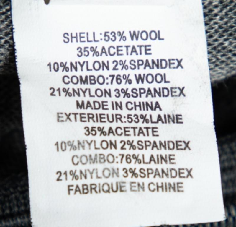 Gray Diane Von Furstenberg Grey Patterned Wool Blend Martey Midi Skirt XL For Sale