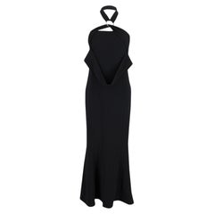 Diane von Furstenberg Halter Gown in Black Polyester