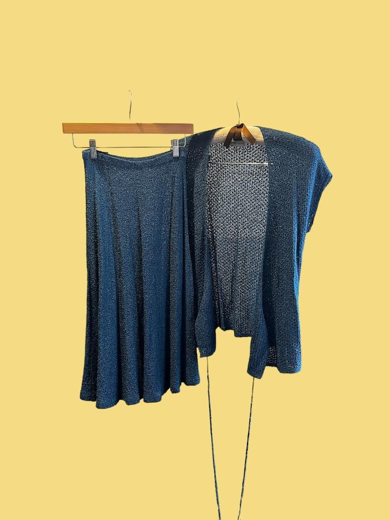 Diane Von Furstenberg knit blouse & skirt set, Circa 1970s For Sale 5