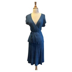 Diane Von Furstenberg knit blouse & skirt set, Circa 1970s