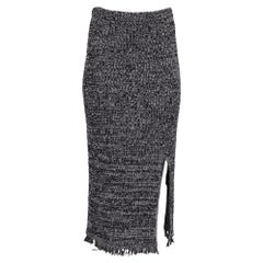 Diane Von Furstenberg: Gestrickter Midirock aus schwarz-weißer Baumwolle