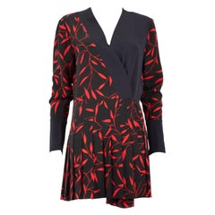 Diane Von Furstenberg Leaf Print Silk Mini Dress Size XXS