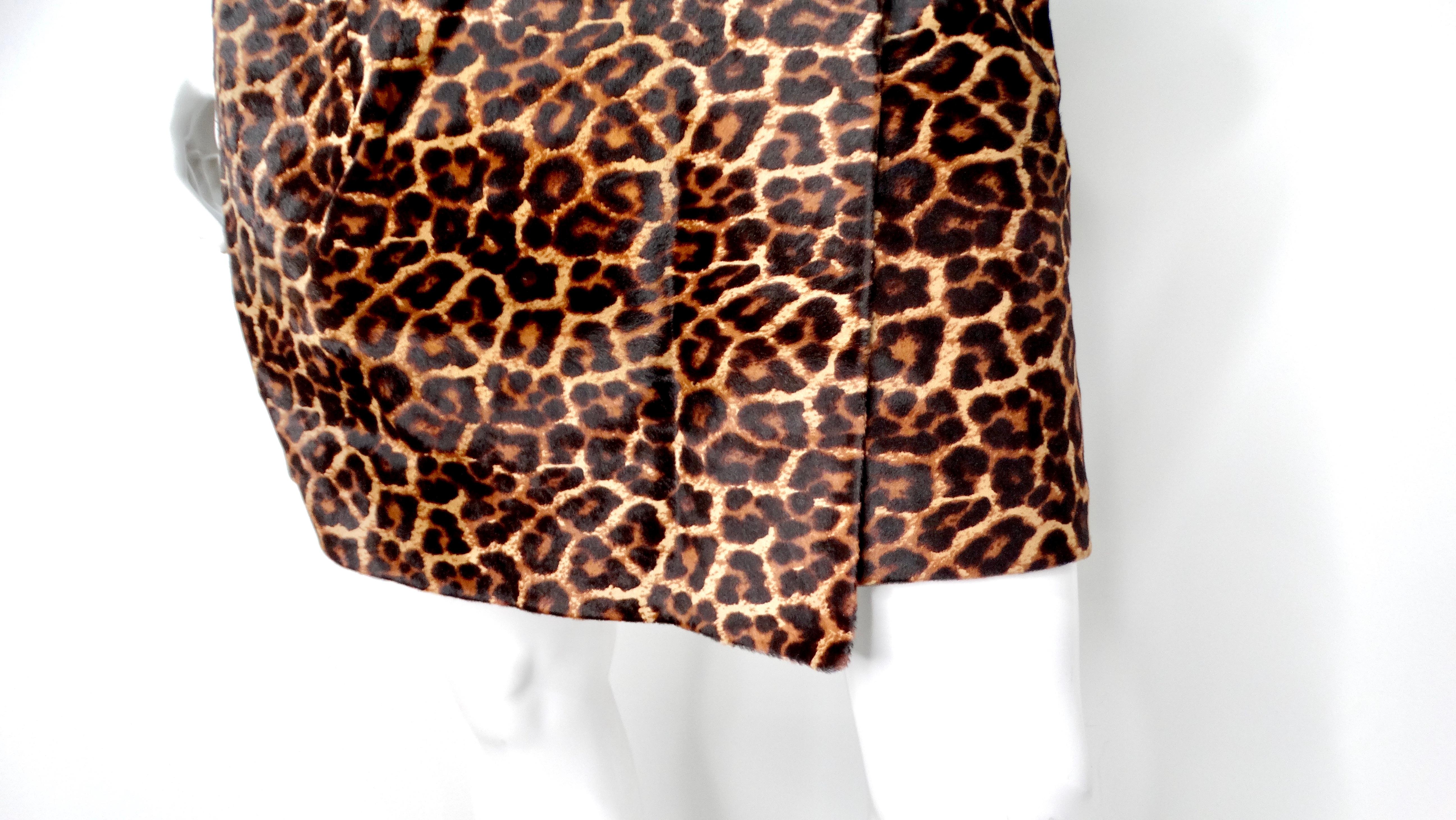 Women's Diane Von Furstenberg Leopard Print Calf Hair Mini Skirt For Sale