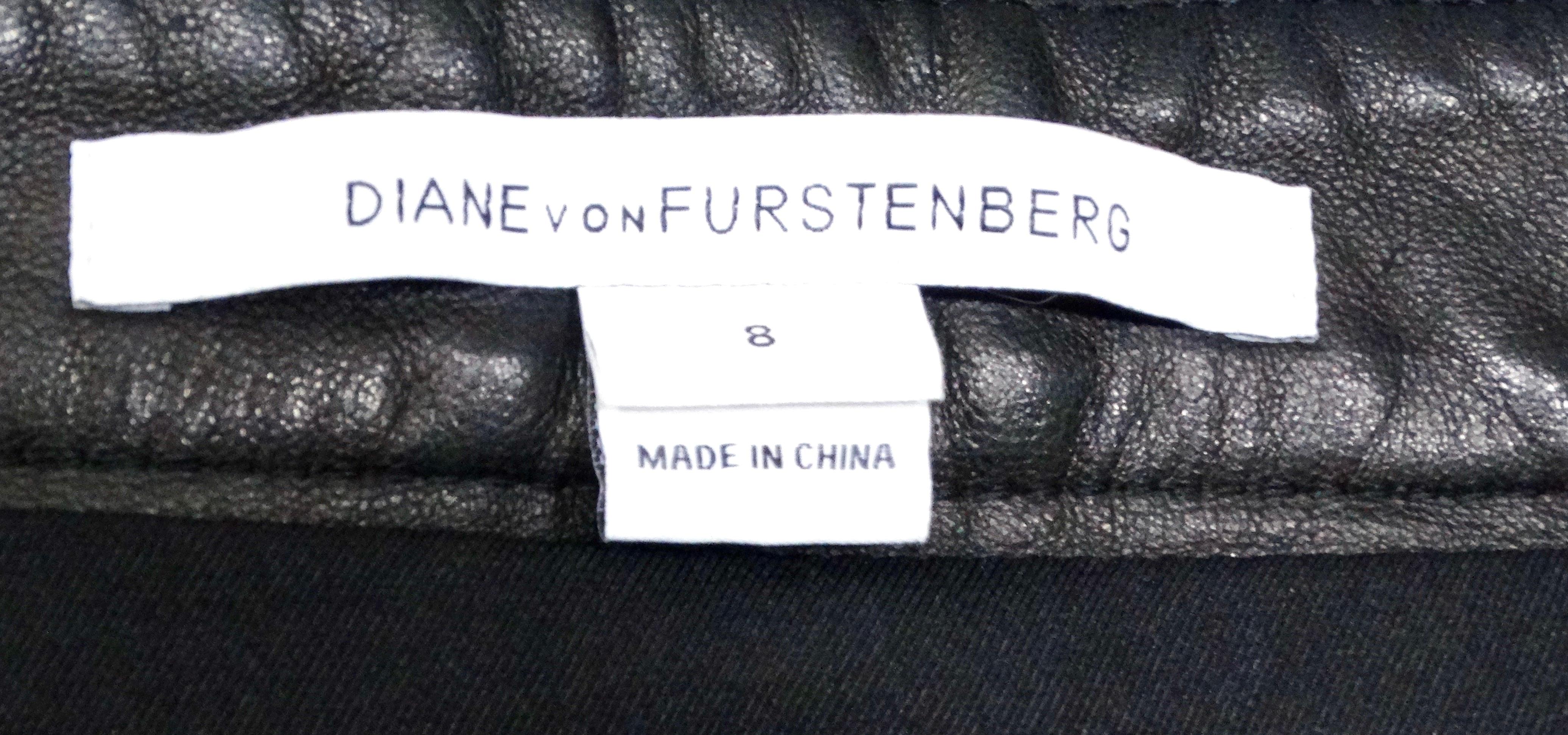 Diane Von Furstenberg Leopard Print Calf Hair Mini Skirt For Sale 2