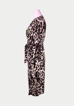 Diane von Furstenberg Leopard Print Wrap Dress - EU 38